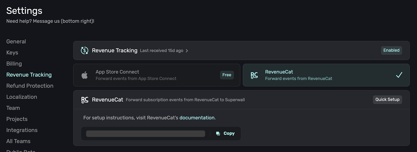 Superwall Server Secret